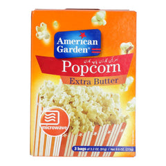 AMERICAN GARDEN POP CORN EXTRA BUTTER 273 GM Default Title - MamasJan Grocery
