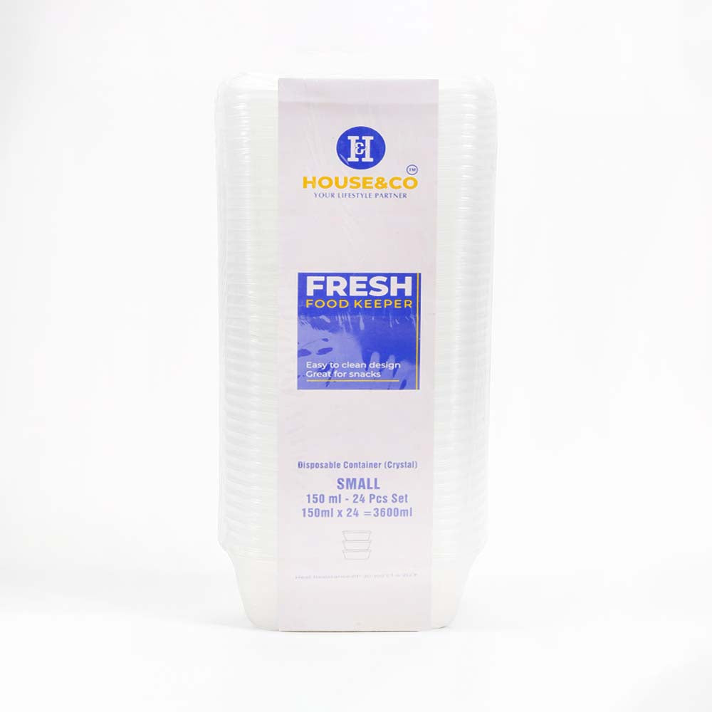 HOUSE & CO. DISP RECT. CONTAINER CLEAR 150ML Default Title - MamasJan Grocery Nonfood