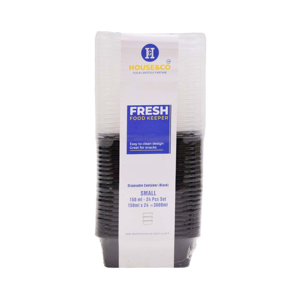 HOUSE & CO. DISP RECT. CONTAINER BLACK 150ML Default Title - MamasJan Grocery Nonfood