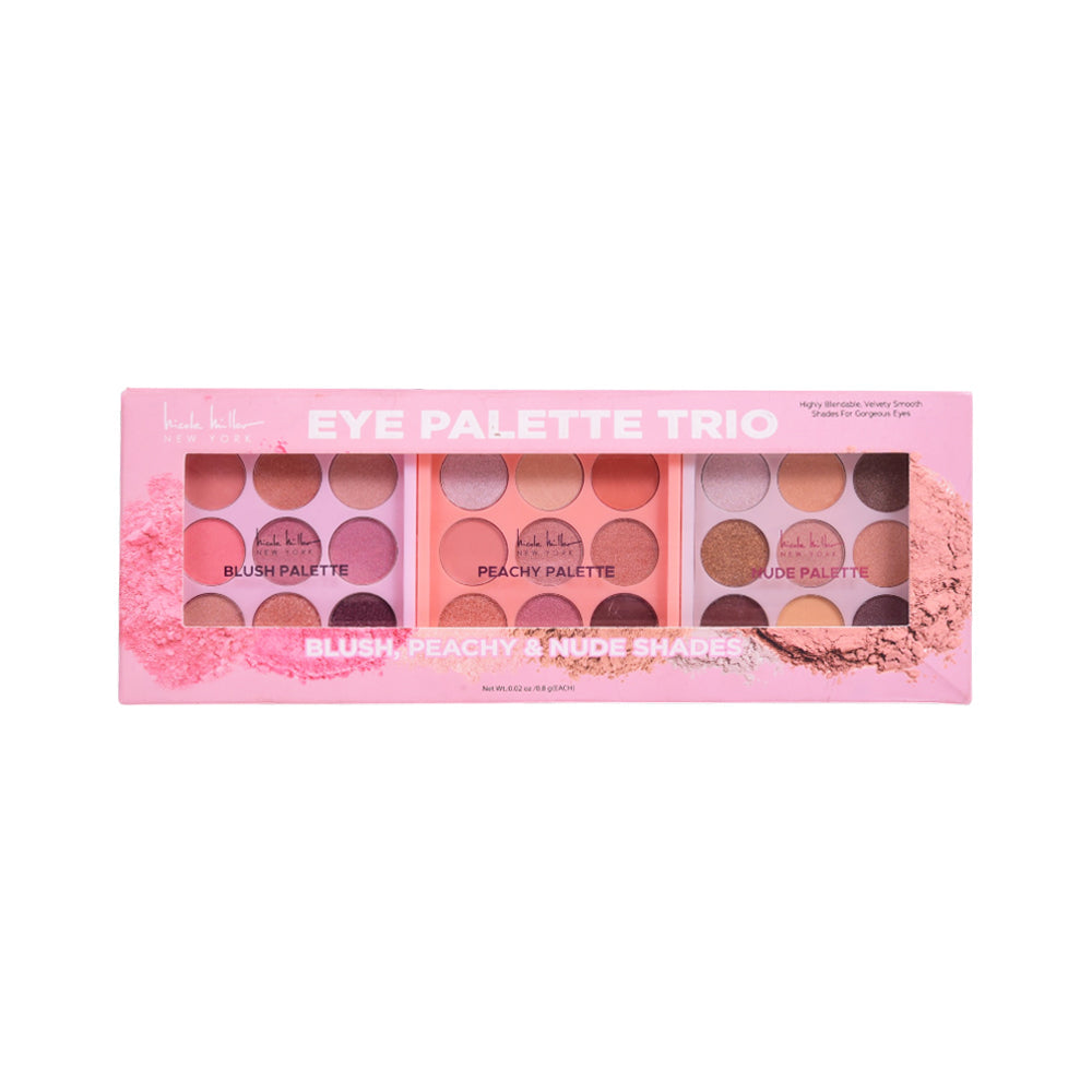 NIKOLE MILLER EYE PALETTE TRIO BLUSH PEACHY & NUDE SHADES Default Title - MamasJan Makeup