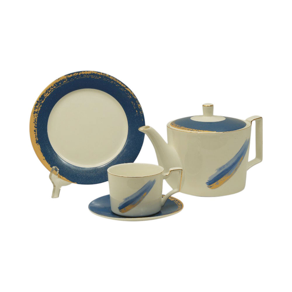 TEA SET 24PC ROYAL BISTRO 24-1893S BLUE Default Title - MamasJan Crockery