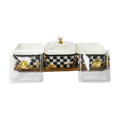 DISH DRY FRUIT 3PC ROYAL BISTRO 9166 Default Title - MamasJan Crockery