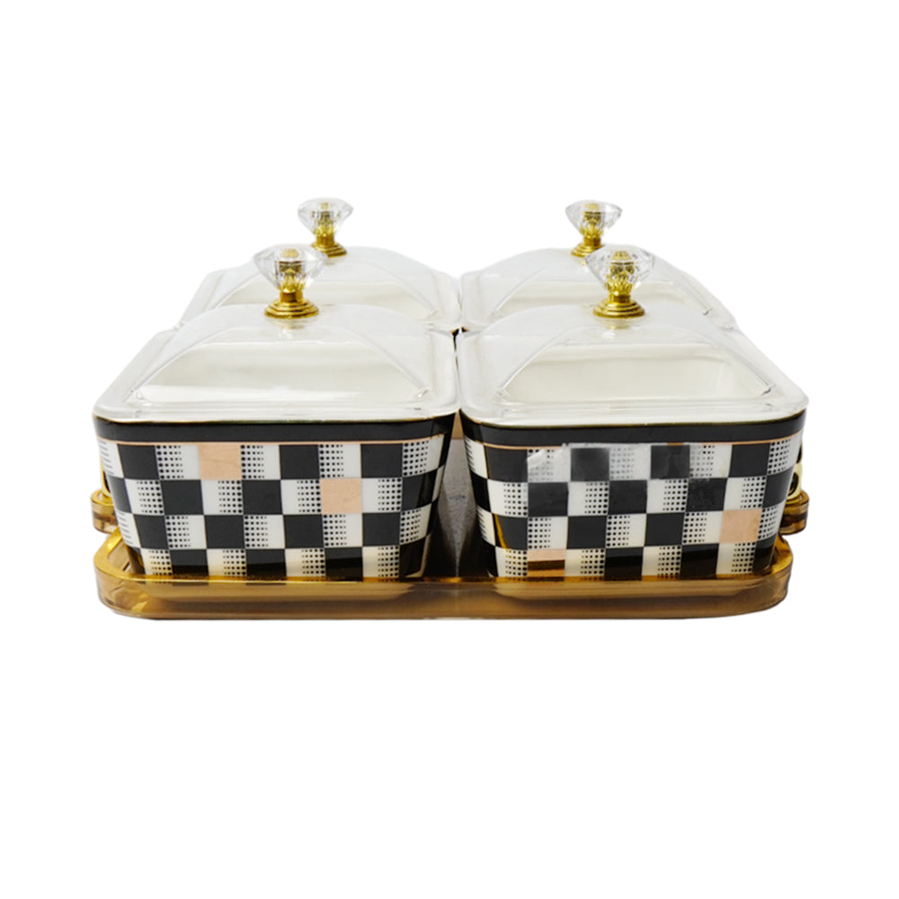 DISH DRY FRUIT 4PC ROYAL BISTRO 9167 Default Title - MamasJan Crockery