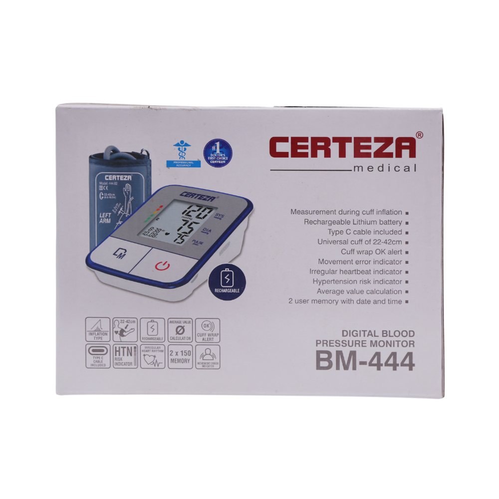 CERTEZA BP MONITOR RECHARGEABLE BM444 Default Title - MamasJan Electronics