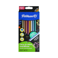 207543 PELIKAN COLORED PENCIL METALLIC 12PCS Default Title - MamasJan Toys