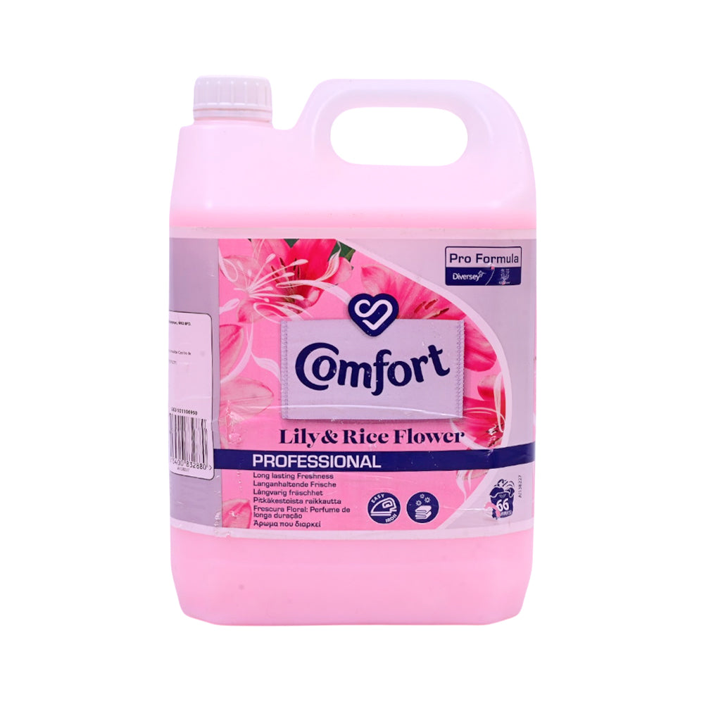 COMFORT FABRIC SOFTENER LIQUID LILY & RICE FLOWER 5 LTR Default Title - MamasJan Grocery Nonfood