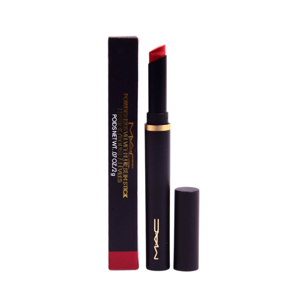 MAC POWDER KISS VELVET BLUR SLIM LIPSTICK 877 DEVOTED TO CHI Default Title - MamasJan Makeup