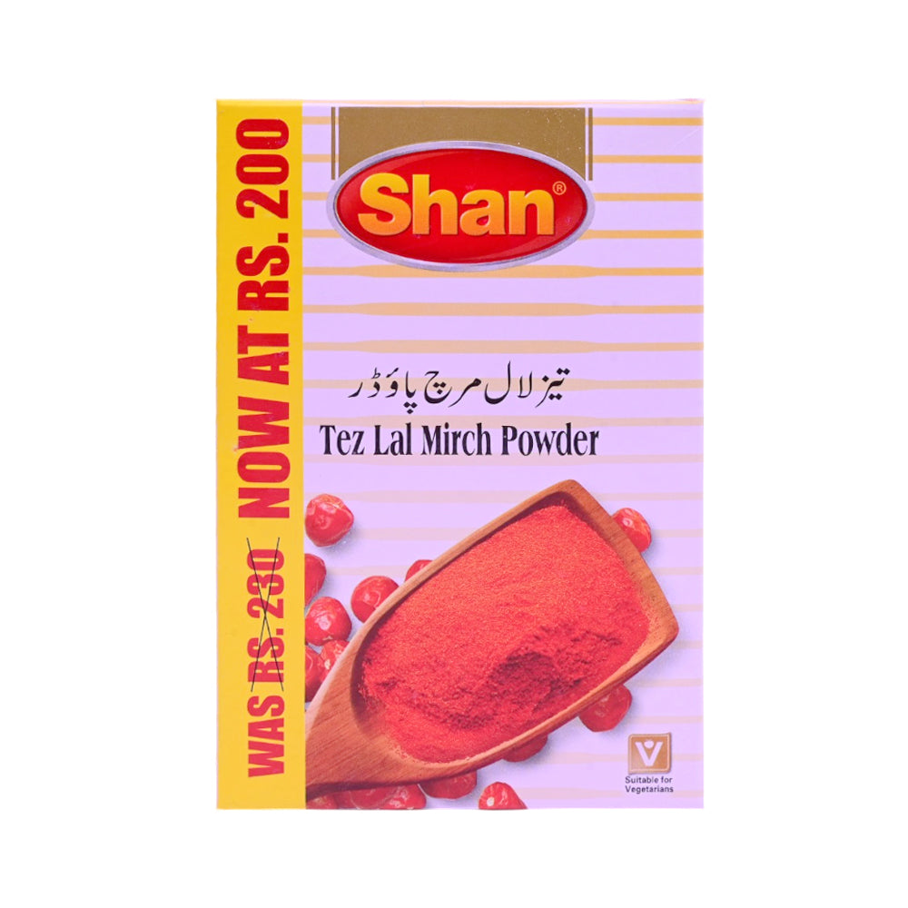 SHAN TEZ LAL MIRCH POWDER SAVE RS.200 100 GM Default Title - MamasJan GroceryFoods