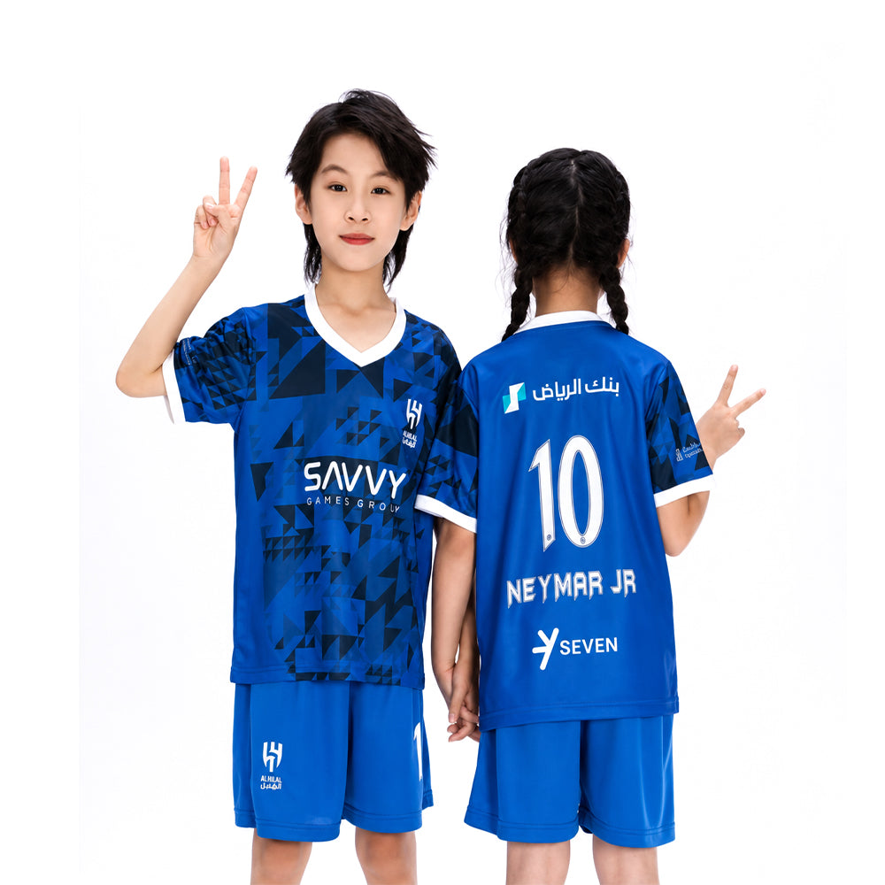 NEYMAR JR 2PC FOOT-BALL JERSEY RYL BLU IRS-26 2-3 YEAR 008 13-14 YEAR - MamasJan KidsWear