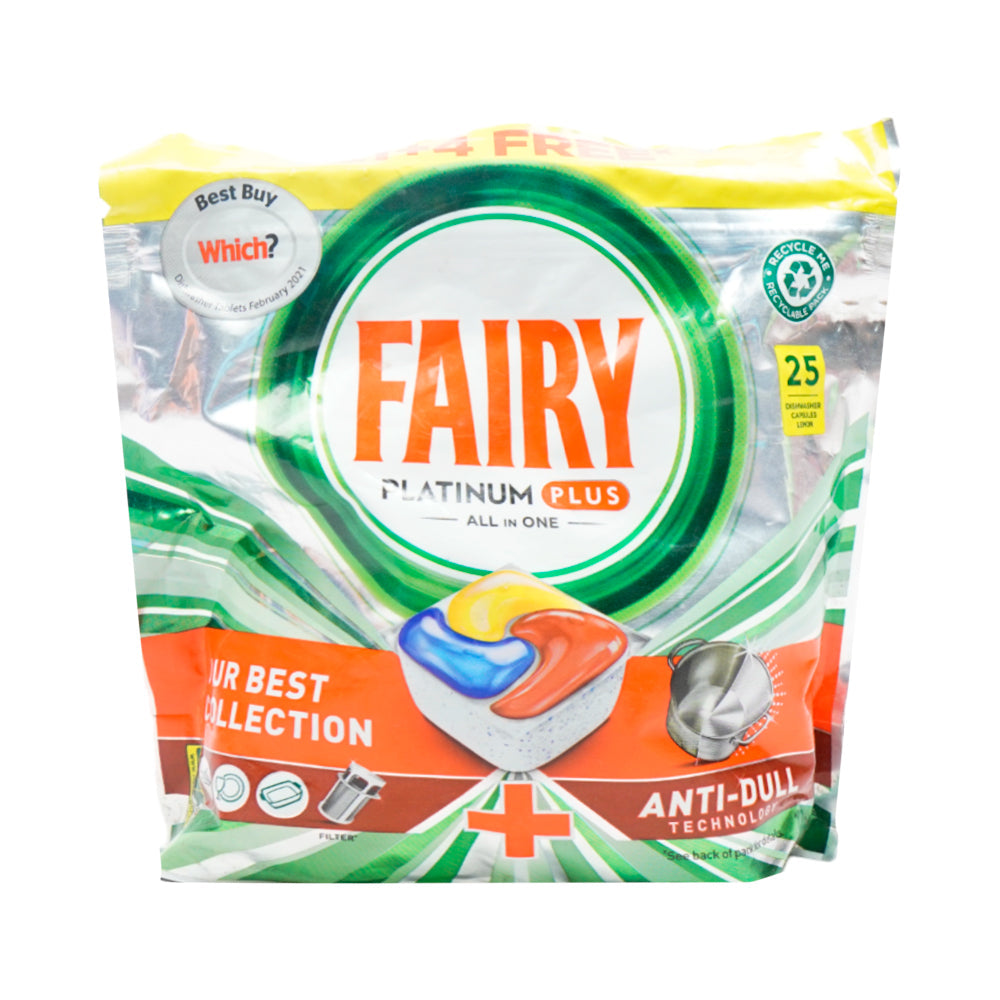 FAIRY DISHWASHER PLATINUM PLUS ALL IN ONE ANTI DULL 25 S 388 Default Title - MamasJan Grocery Nonfood