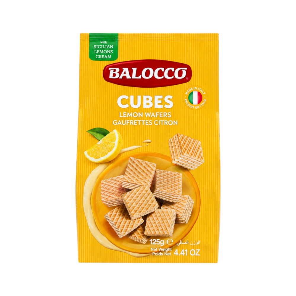BALOCCO WAFERS LEMON CUBES 125 GM Default Title - MamasJan Grocery Food