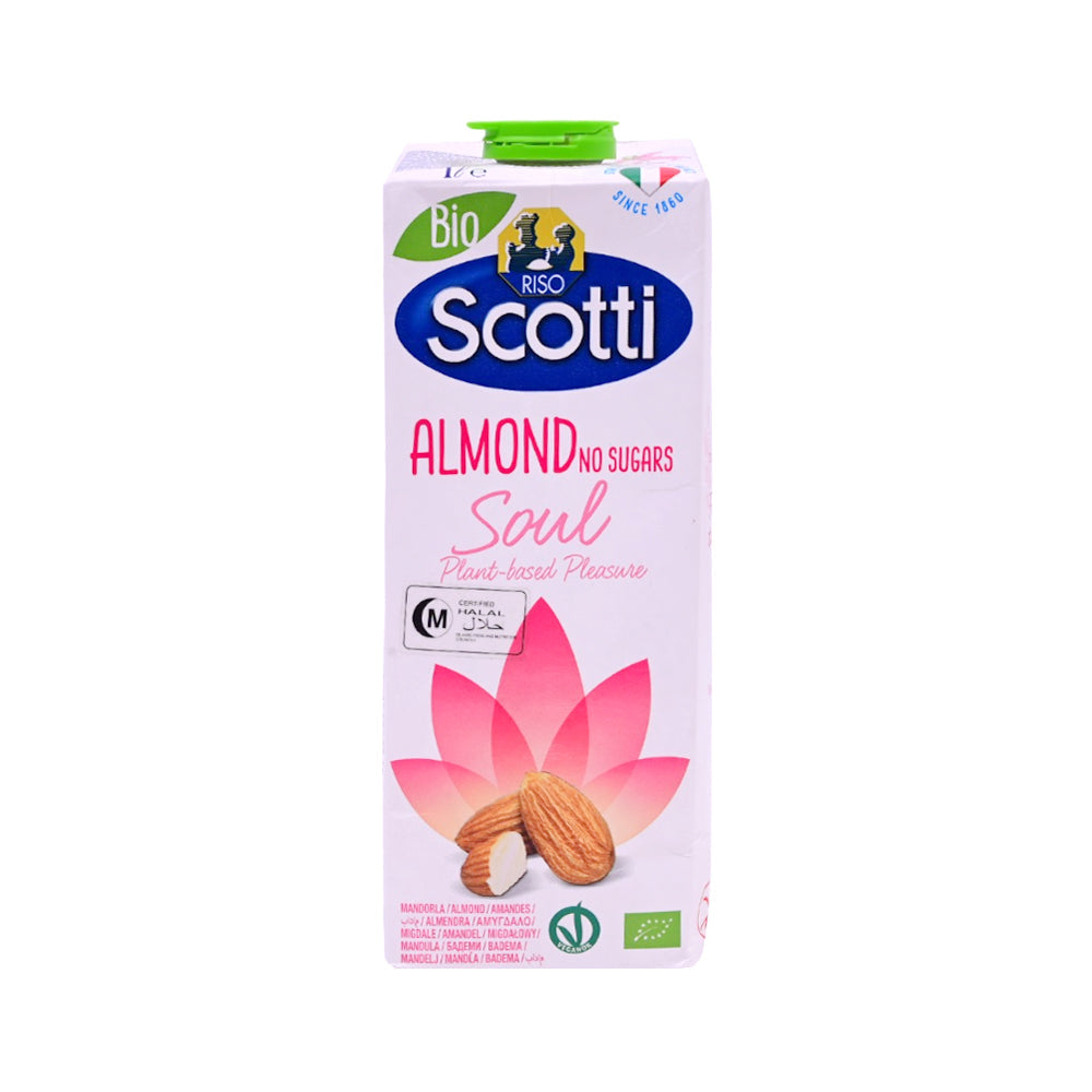 SCOTTI LIQUID MILK ALMOND BIO UNSWEETENED 1 LTR Default Title - MamasJan Grocery Food