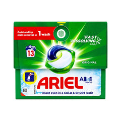 ARIEL WASHING POWDER ALL IN 1 PODS 13 ORIGINAL WASHES COLD W Default Title - MamasJan Grocery Nonfood
