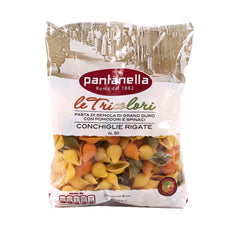 PANTANELLA PASTA CONCHIGLIE RIGATE TRICOLOR NO 51 500 GM Default Title - MamasJan Grocery