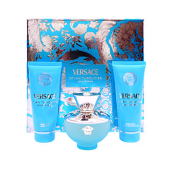 VERSACE DYLAN TURQUOISE FOR WOMEN 4PC GIFT SET Default Title - MamasJan Perfume