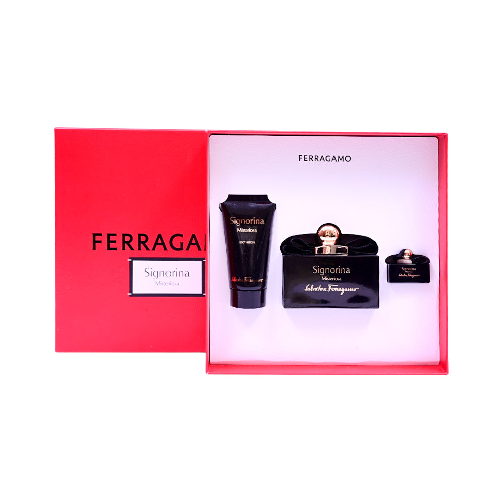SALVATORE FERRAGAMO SIGNORINA MISTERIOSA W 3PC GIFT SET Default Title - MamasJan Perfume