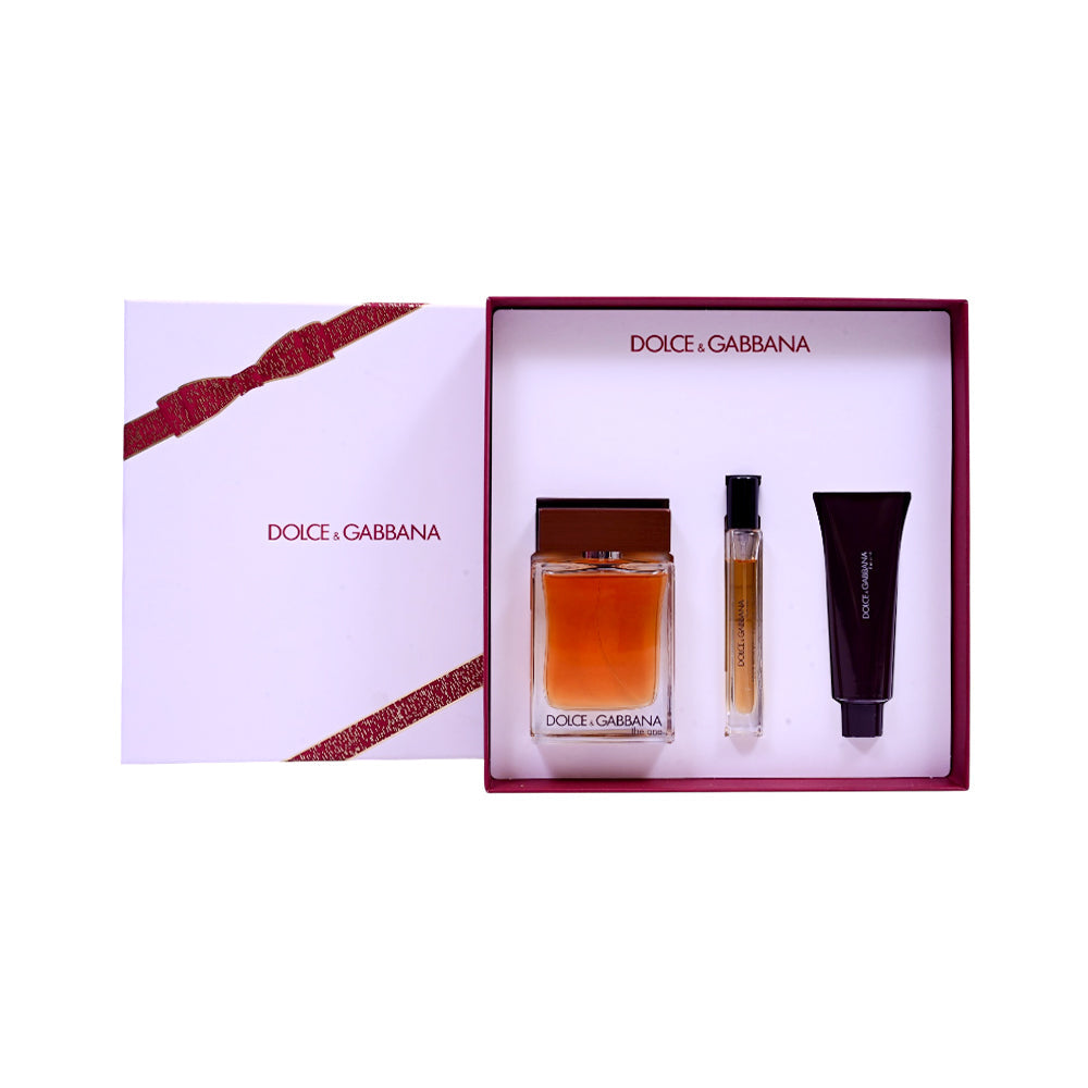 DOLCE & GABBANA THE ONE FOR MEN EDT 3PC GIFT SET Default Title - MamasJan Perfume