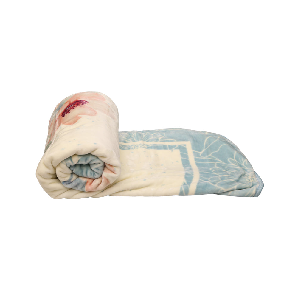Mora Blanket Gold K86 Blue 2 Ply 220X240 Default Title - MamasJan s