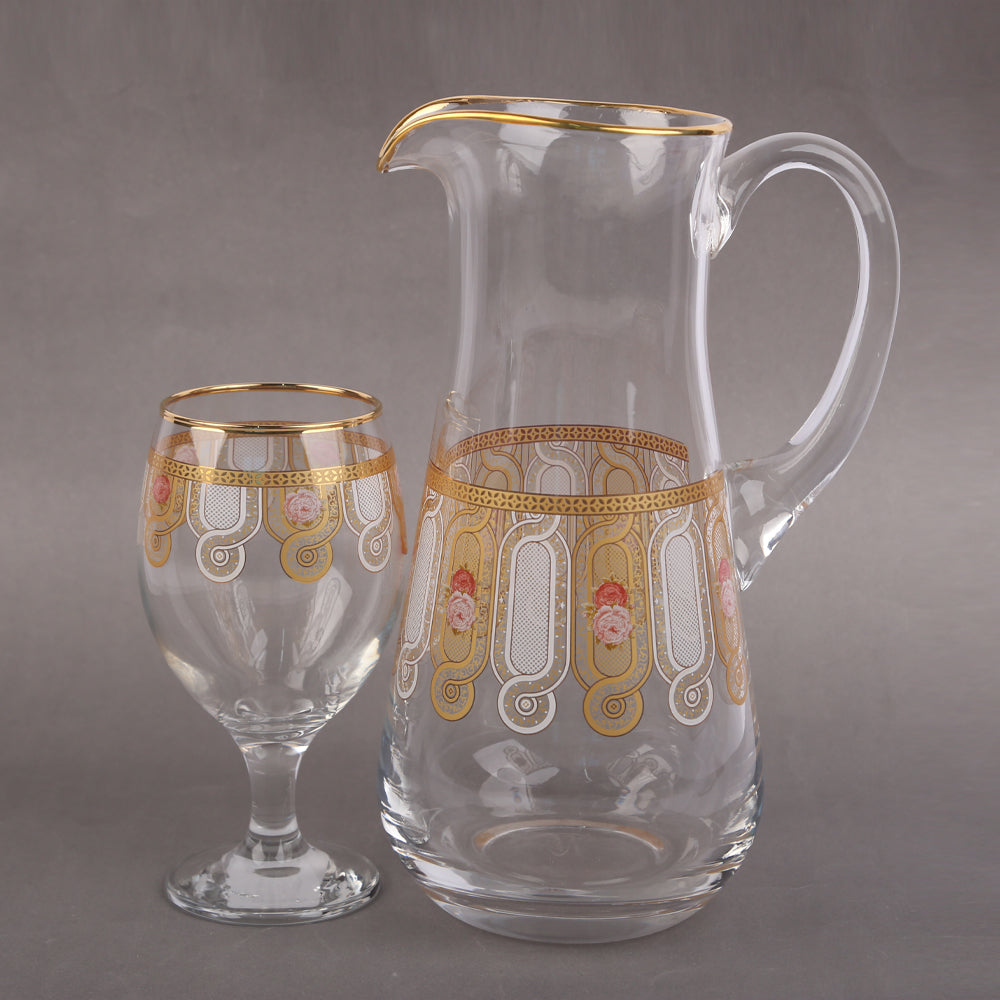 WATER SET 7PC CANBA SANEM GOLD 10011 Default Title - MamasJan Crockery