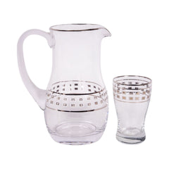 WATER SET 7PC CANBA OPTICA PLATINUM 10012 Default Title - MamasJan Crockery