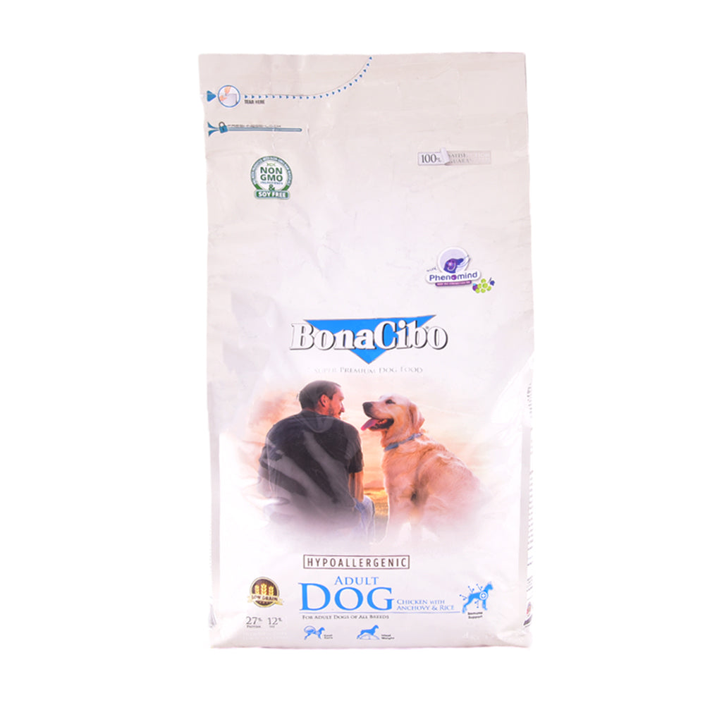 BONACIBO ADULT DOG CHICKEN WITH ANCHOVY & RICE BAG 4 KG Default Title - MamasJan Grocery Nonfood