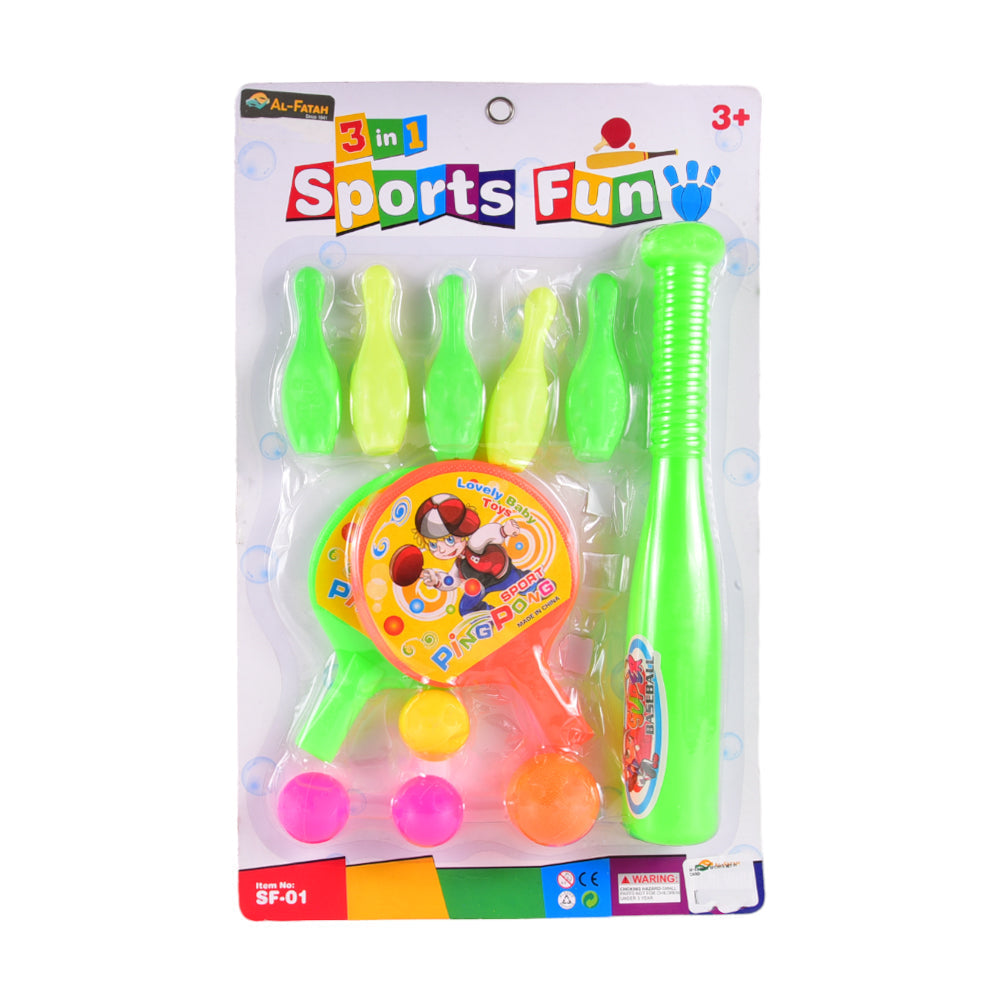 SF-01 3IN1 SPORTS SET IN CARD Default Title - MamasJan Toys