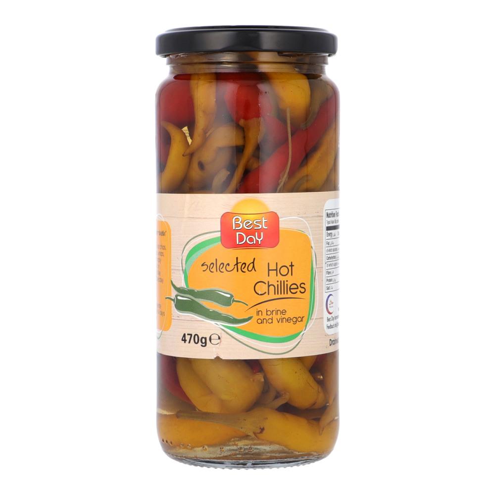 BEST DAY HOT CHILLIES IN BRINE AND VINEGAR 470 GM Default Title - MamasJan Grocery