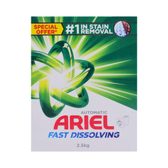 ARIEL WASHING POWDER FAST DISSOLVING GREEN 2.5 KG Default Title - MamasJan Grocery Nonfood