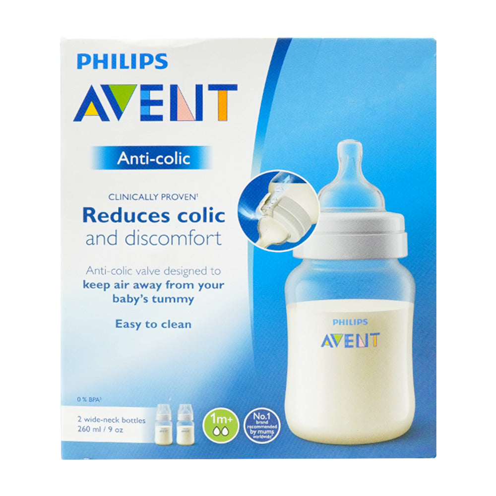 PHILIPS AVENT BABY FEEDING BOTTLE ANTICOLIC 2PC 813/27 260ML Default Title - MamasJan Grocery Nonfood