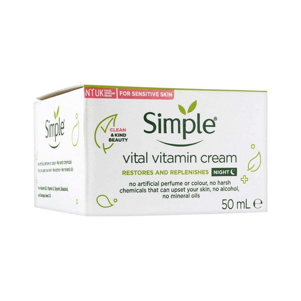 SIMPLE VITAL VITAMIN NIGHT CREAM 50ML Default Title - MamasJan skincare