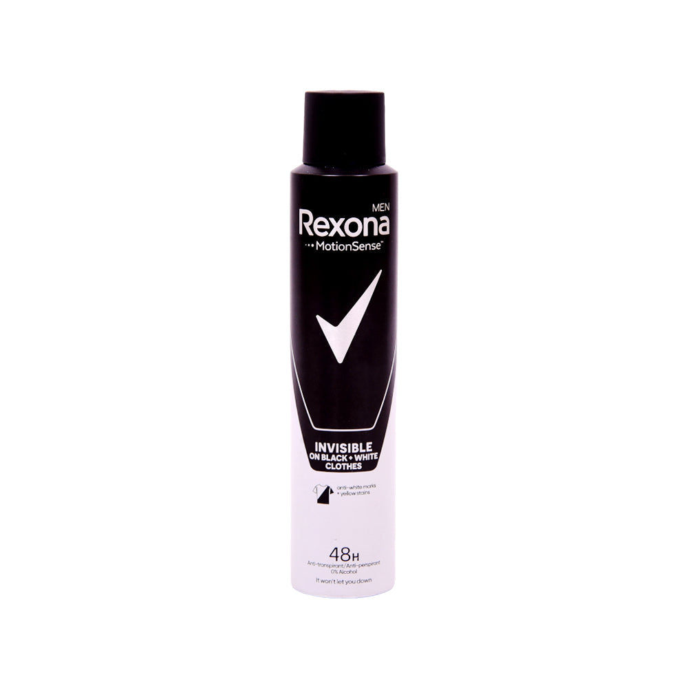 REXONA MEN DEODORANT INVISIBLE BLACK + WHITE 48H 200 ML Default Title - MamasJan perfumes