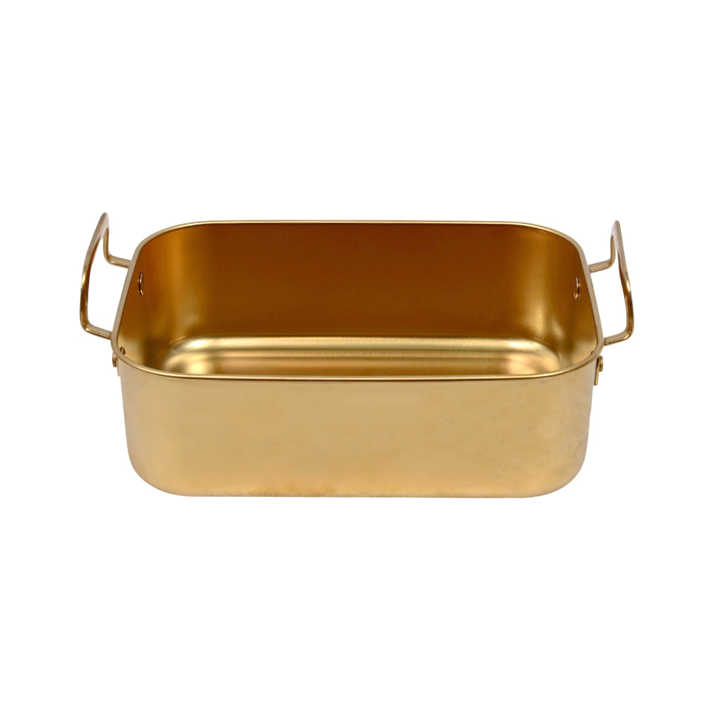 TRAY STEEL GOLDEN 20CM 25-24 Default Title - MamasJan Crockery