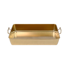 TRAY STEEL GOLDEN 35CM 25-27 Default Title - MamasJan Crockery