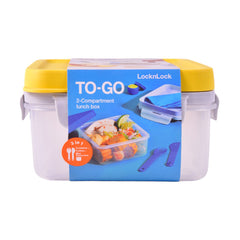 LOCK & LOCK TO GO LUNCHBOX 2 IN 1 POKE AND KNIFE LLHPL979LY Default Title - MamasJan Crockery
