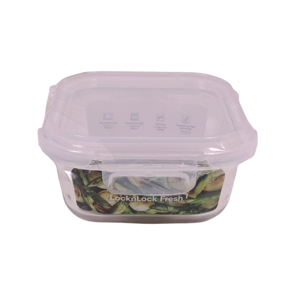 LOCK N LOCK STACKABLE GLASS CONTAINER SQUARE 520ML Default Title - MamasJan Grocery Nonfood