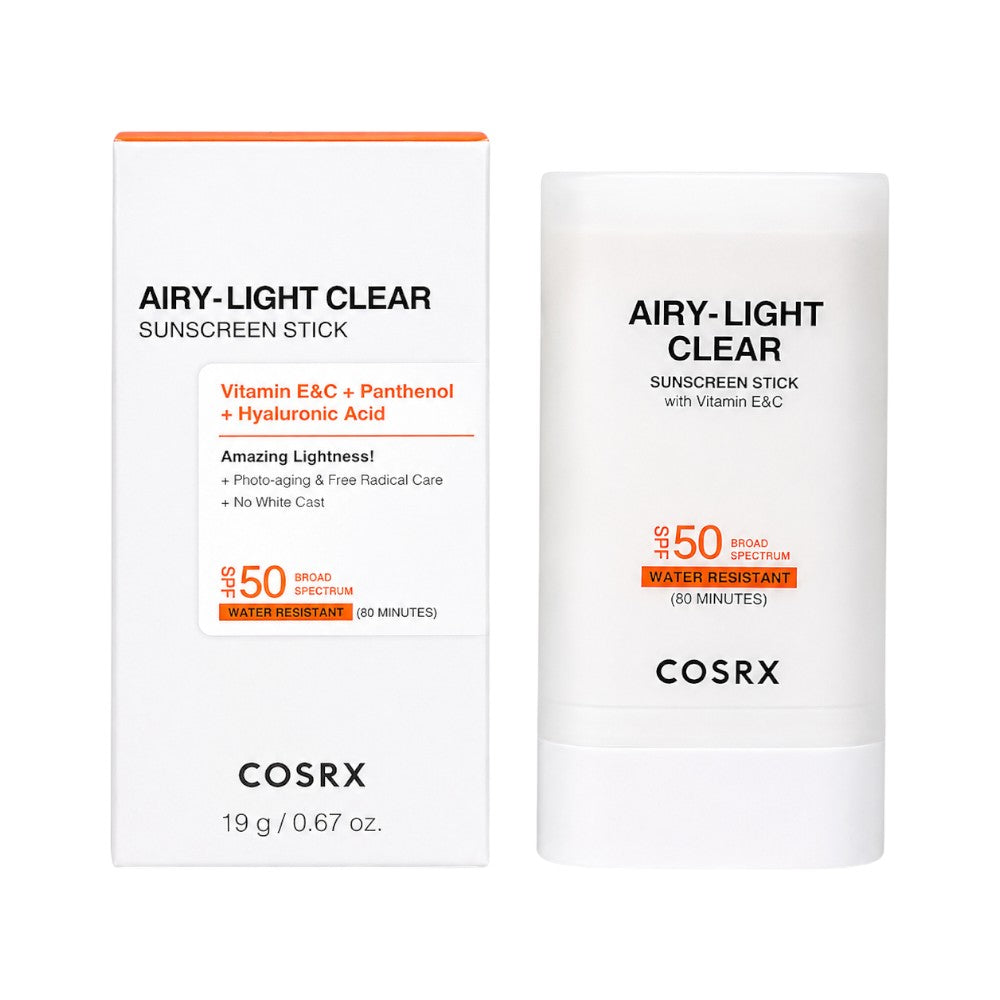 COSRX AIRY LIGHT CLEAR SPF 50 STICK 19G Default Title - MamasJan Makeup