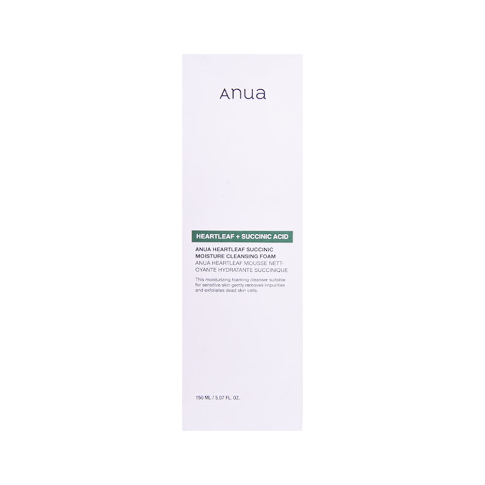 ANUA HEARTLEAF SCUCCINIC MOISTURE CLEANSING FOAM 150ML Default Title - MamasJan Makeup