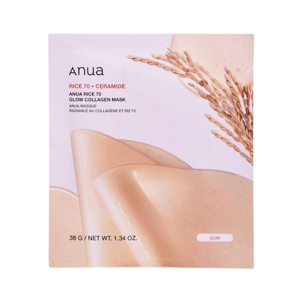 ANUA RICE 70 GLOW COLLAGEN MASK 38G Default Title - MamasJan Makeup