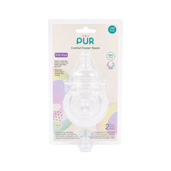 PUR COMFORT NIPPLE6 M+ FAST FLOW 2PCS Default Title - MamasJan Baby Maternity Care