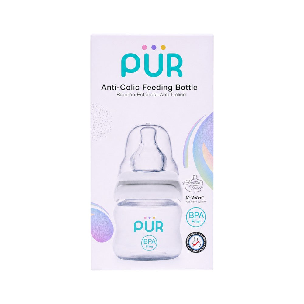 PUR ANTI COLIC FEEDING BOTTLE 2 OZ 60ML Default Title - MamasJan Baby Maternity Care