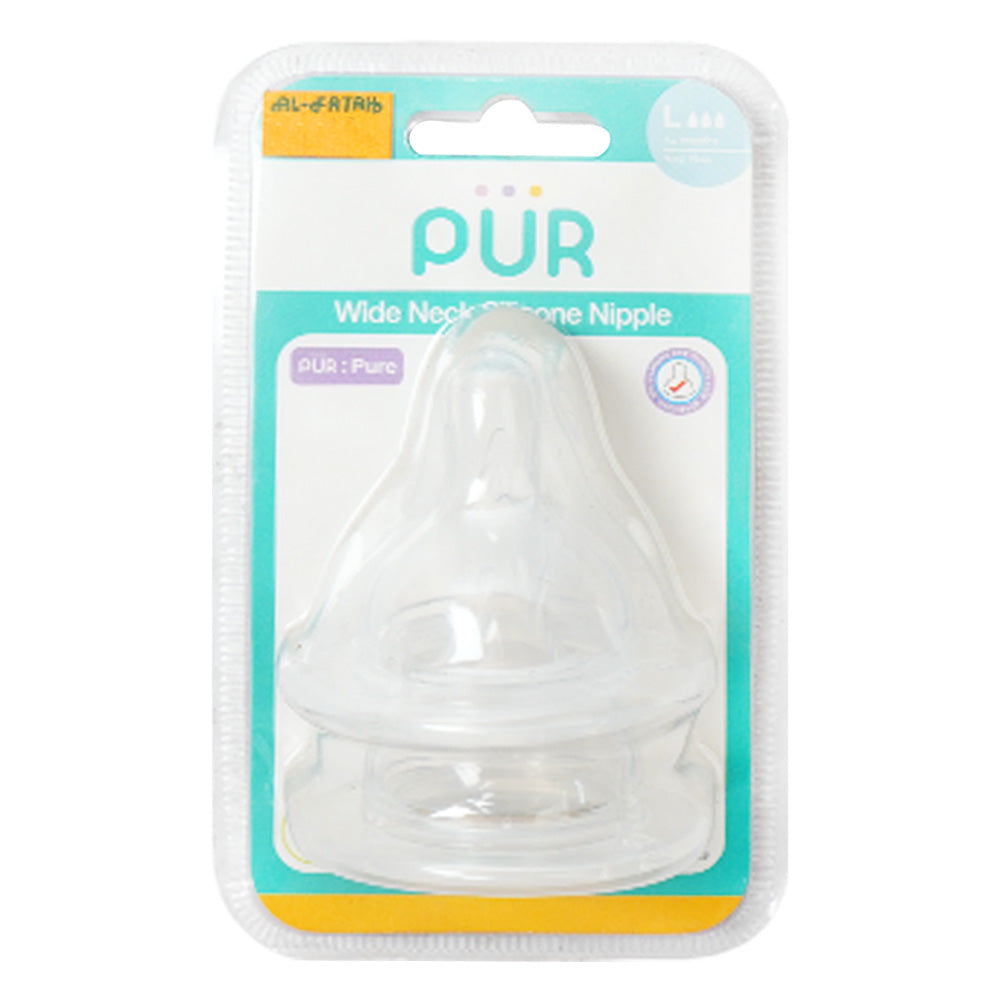 PUR WIDE NECK SILICONE TEATS 2PC 6+M 3257 PACK Default Title - MamasJan Grocery Nonfood