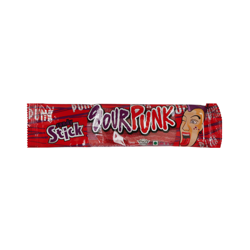 SOUR PUNK CANDY STICK STRAWBERRY FLAVOUR 50 GM Default Title - MamasJan Grocery Food