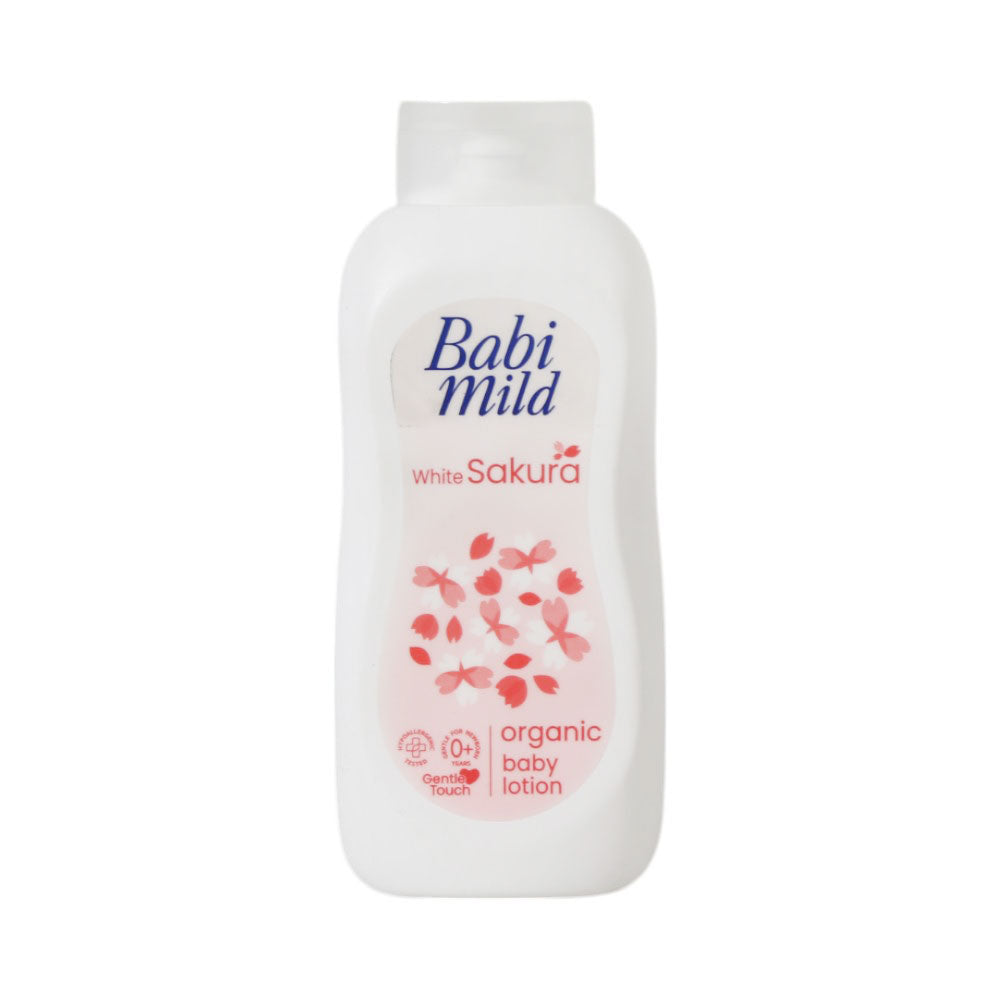 BABI MILD BABY LOTION ORGANIC WHITE SAKURA 180 ML Default Title - MamasJan Grocery Nonfood