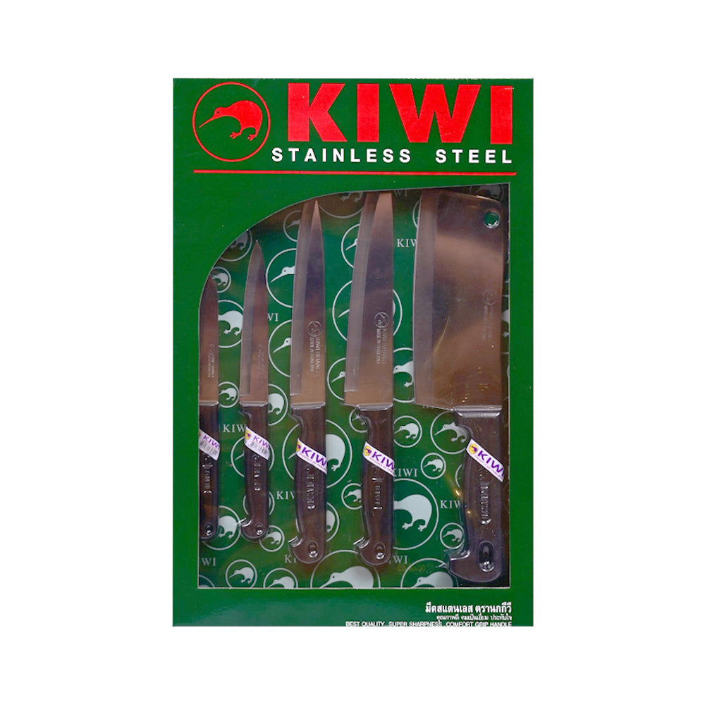 KNIFE SET 5PC KIWI W-5P Default Title - MamasJan Crockery