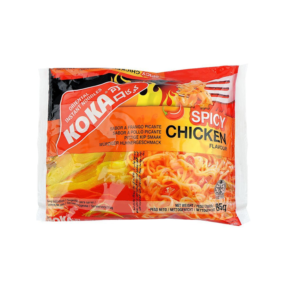 KOKA INSTANT NOODLES POUCH SPICY CHICKEN FLAVOUR 85 GM Default Title - MamasJan GroceryFoods