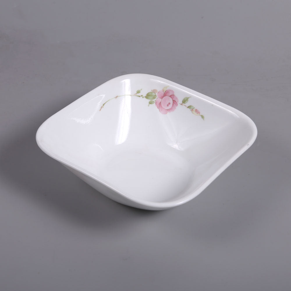 BOWL CEREAL CORNINGWARE SQUARE COUNTRY ROSE 2323-RS-LP PC Default Title - MamasJan Crockery