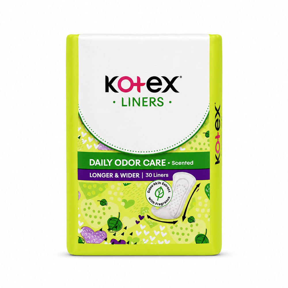 KOTEX PANTY LINER DAILY ODOR CARE LONGER & WIDER 30 LINERS Default Title - MamasJan Grocery Nonfood
