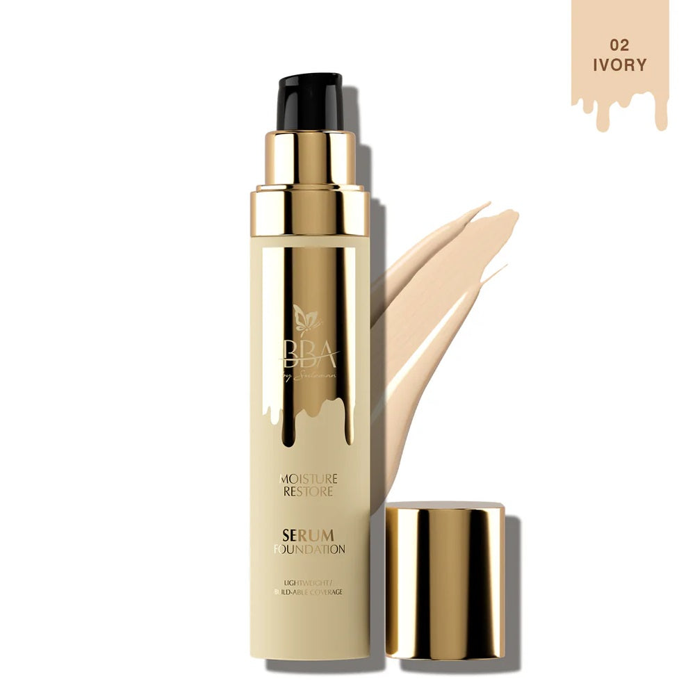 BBA MOISTURE RESTORE SERUM FOUNDATION 02 IVORY 30ML Default Title - MamasJan Makeup