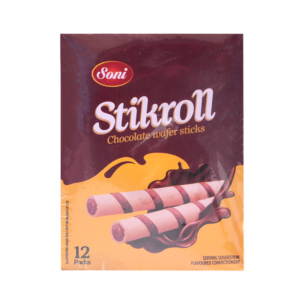 SONI STIKROLL CHOCOLATE WAFER STICKS 12PC BOX Default Title - MamasJan GroceryFoods