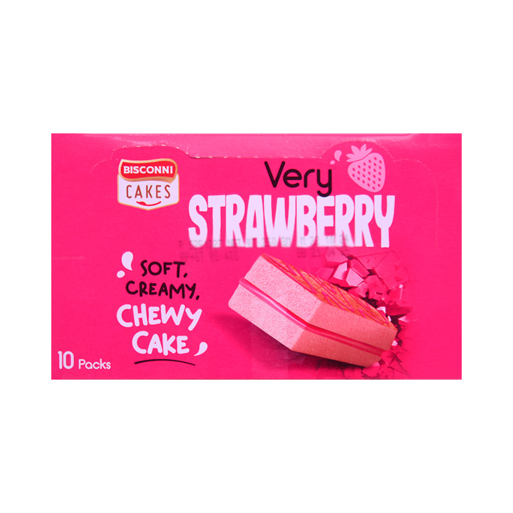 BISCONNI VERY STRAWBERRY CAKE 25 GM PACK OF 10 PC BOX Default Title - MamasJan Grocery